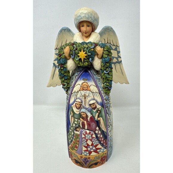 Jim Shore 2009 Heartwood Creek 4014295 Night Divine Angel Figurine Nativity - Picture 1 of 11